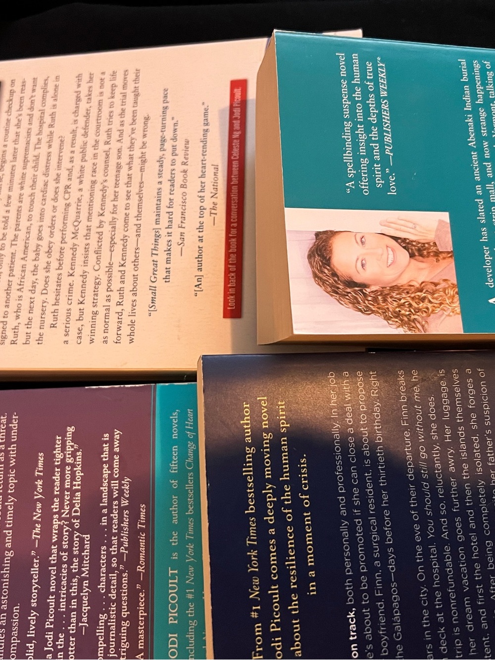 Jodi Picoult Stacked Decorative Books - Multicolor Accent Set(4) - Picture 3 of 3